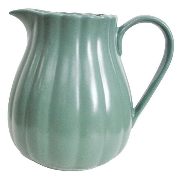 French Country Farmhouse Kitchen Belle Green Large China Jug Carousel 1