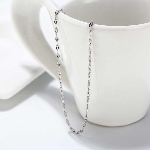 925 Sterling Silver Chain with Bolt clasp "Twisted Flake" (Width 2mm) Carousel 2