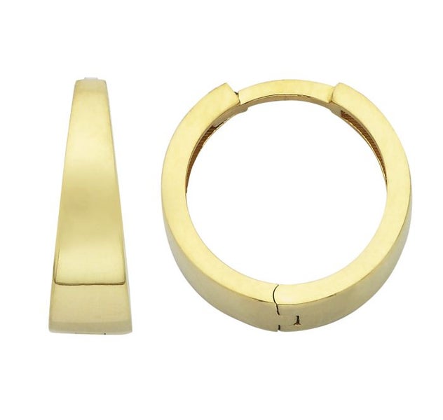 9ct Plain Gold Tappered Huggies 4.5mm x 11mm Carousel 1