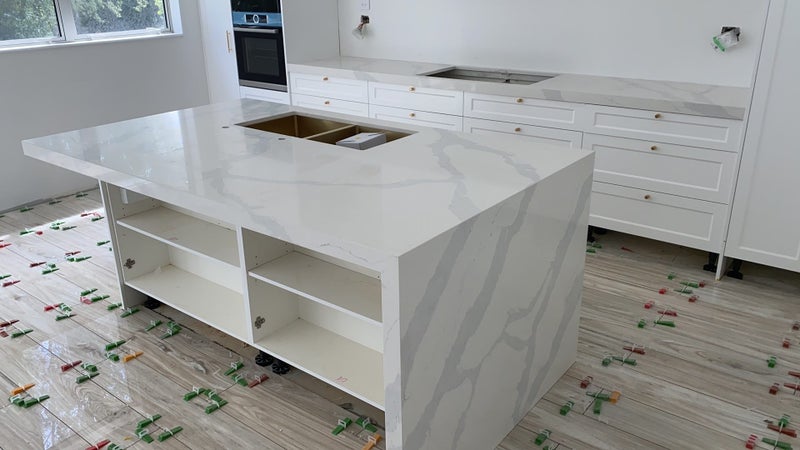Custom made marble look engineer stone benchtops Carousel 2