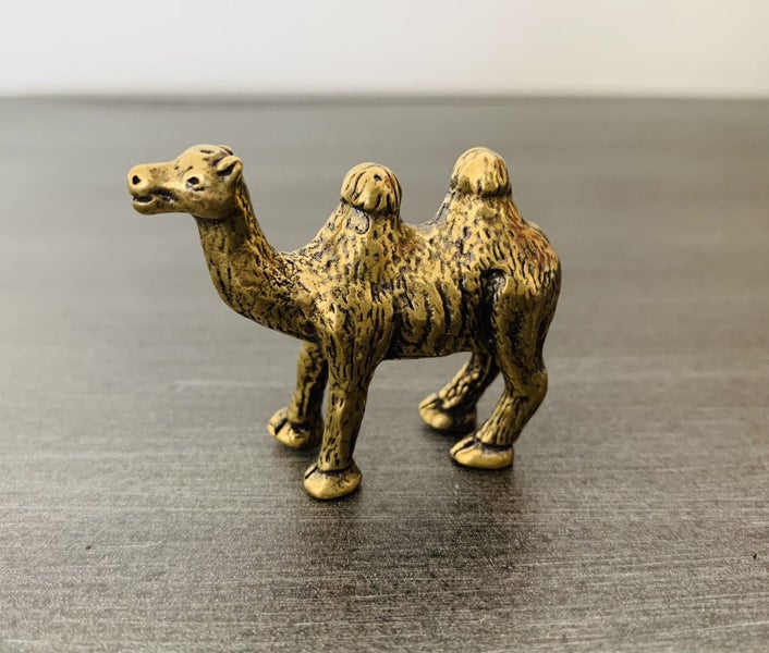 Antique Bronze Camel Figurines Ornament Brass Sculptures Metal Decor Carousel 1