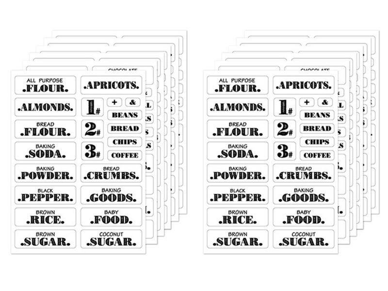 132 Pcs Pantry Labels Stickers Set for Kitchen Food Storage Jar Carousel 11