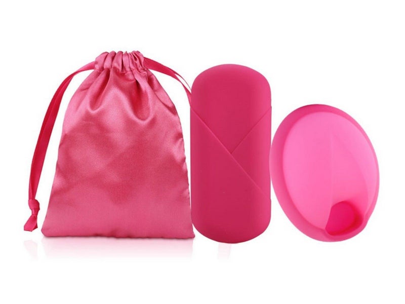 30ml Women Leak Proof Menstrual Cup Reusable Silicone Period Disc Pink Carousel 1