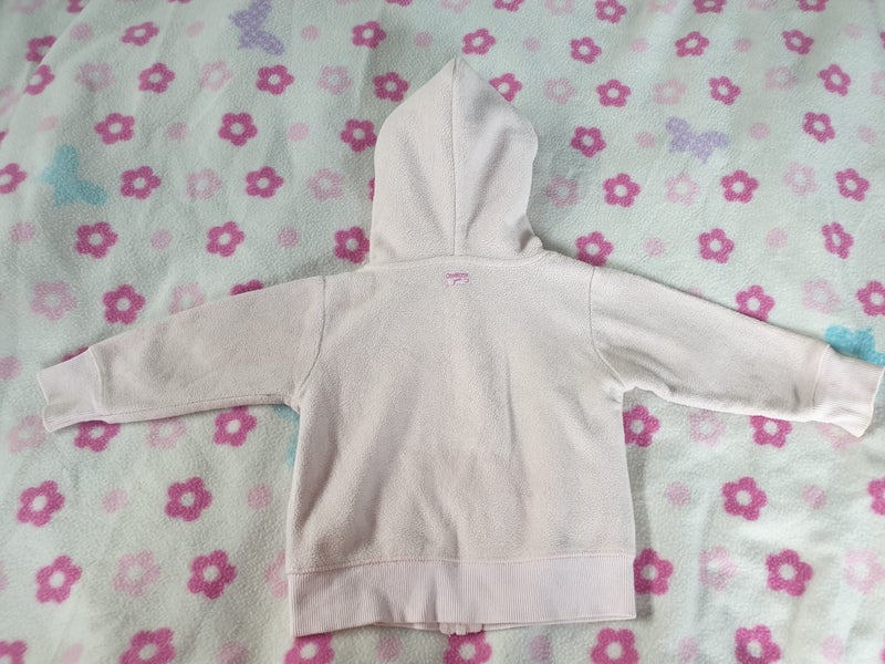 OshKosh baby pink fleece hooded jacket, size 0 (9-12 months) - good condition Carousel 6