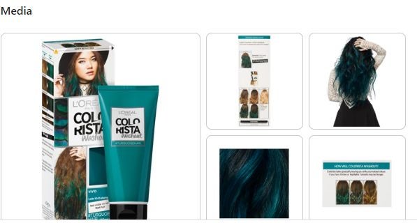 L'Oreal Colorista Wash Out Turquoise Hair Carousel 1