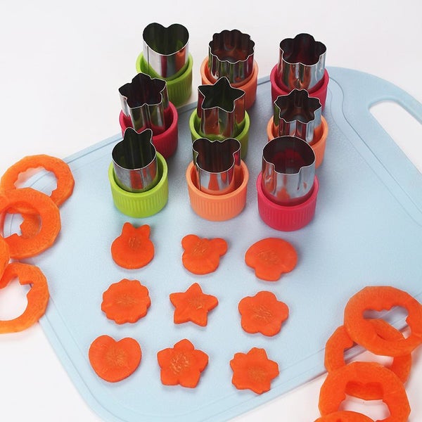 3Pcs Stainless Steel Fruit Vegetable Mini Cookie Shape Cutter Set Kid Food Mold Carousel 1