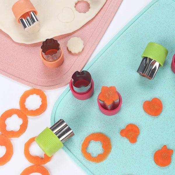 3Pcs Stainless Steel Fruit Vegetable Mini Cookie Shape Cutter Set Kid Food Mold Carousel 2