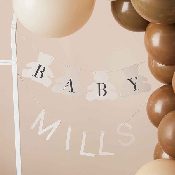 Customisable Baby Shower Banner Hanging Bunting Party Decorations Supplies Carousel 2