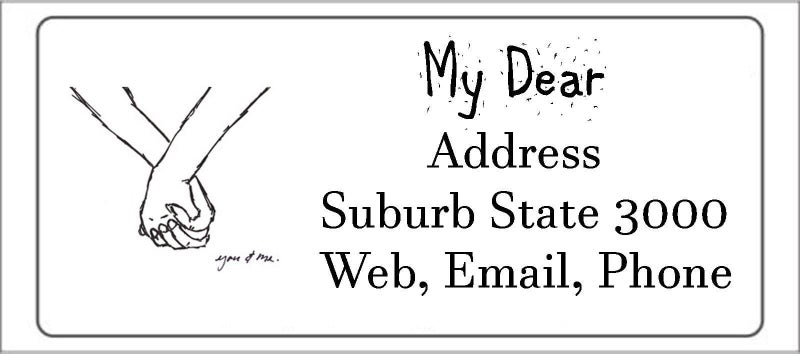 200 Personalised return address label barcode adhesive custom sticker 56x25mm Carousel 2