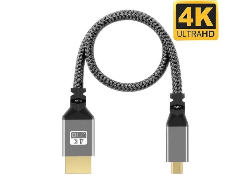 10M Nylon Braid HD 4K 60HZ V1.4 TPU Compatible MicroHDMI TO HDMI Cable Carousel 2