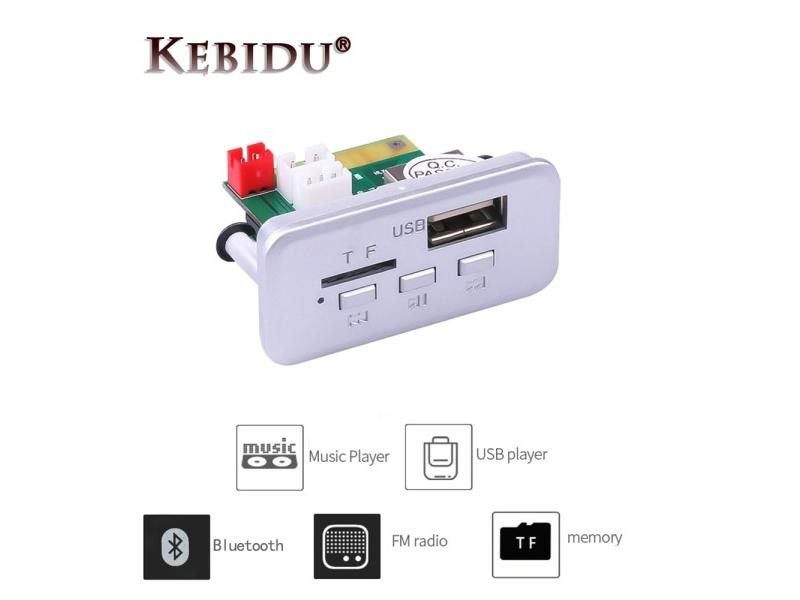Mini Wireless Bluetooth 5.0 MP3 Decoder Board With 12V USB FM TF AUX Carousel 2