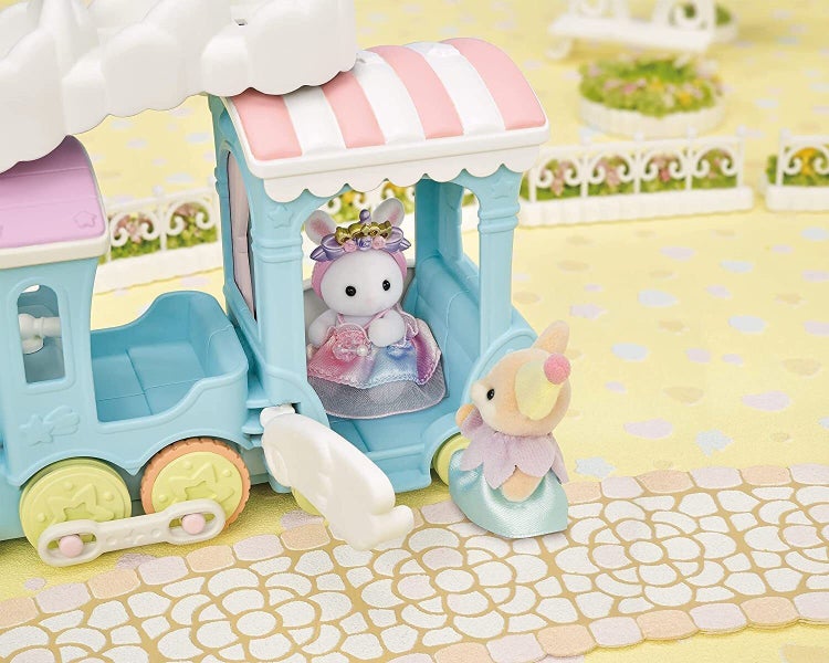 Sylvanian Families Floating Cloud Rainbow Train Carousel 4
