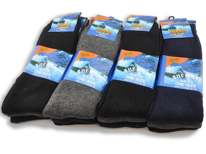 (12 Pairs) Warm Winter Thermal Socks Size 6-11 Carousel 1