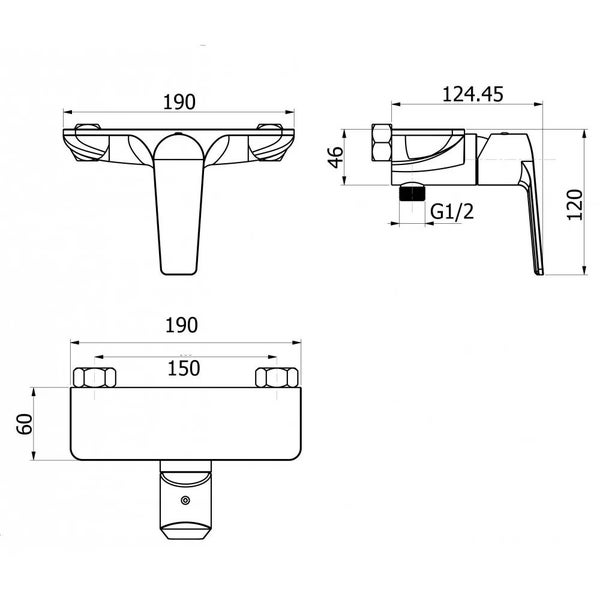 Shower Wall Mixer Carousel 10