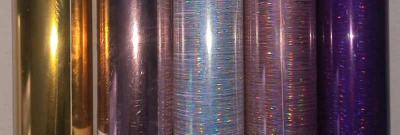 5 x chrome permanent vinyl rolls. 30cm x 1m Carousel 2