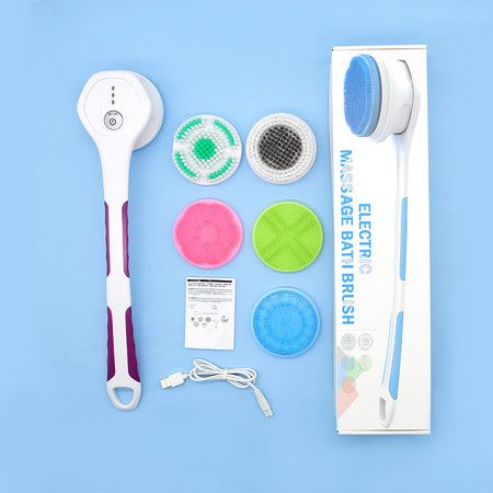 Electric Body Face Brush Scrubber for Shower Bath Massage Clean Carousel 9