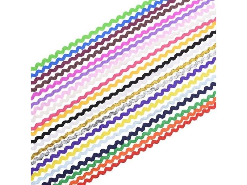 25m Gold Red S Shaped Curve Wavy Lace Trim Ribbon For DIY Crafts Carousel 2