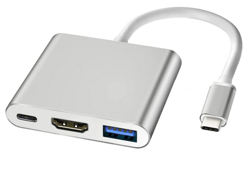 1Pcs 3 in 1 Hub Type C to USB Adapter Converter Data Charging Cable for MacBook Carousel 2