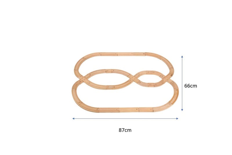 PTN 88 Shape Wooden Train Track Expansion Pack Compatible Thomas Wooden Railway Carousel 2