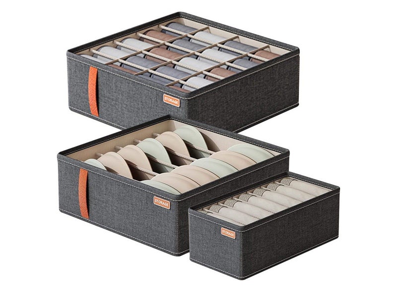 1 X Set of 3Pcs Bra Underwear Organizer Closet Storage Box Drawer Socks Divider Carousel 1