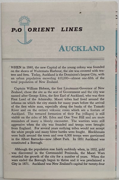 MARITIME MEMORABILIA: P&O Orient Lines - city excursion information 1960s Carousel 1