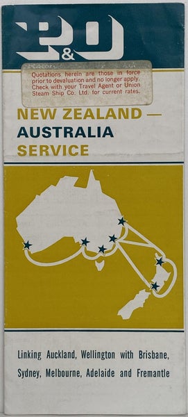 MARITIME MEMORABILIA: P&O Line - Trans Tasman Information Flyer 1967 Carousel 1