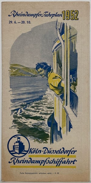 MARITIME MEMORABILIA: Koln - Dusseldorfer - Information Flyer 1952 Carousel 1