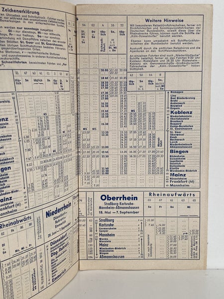 MARITIME MEMORABILIA: Koln - Dusseldorfer - Information Flyer 1952 Carousel 2