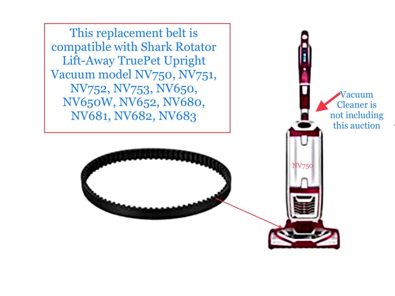 Shark NV750ANZ 31, NV650, NV680 Vacuum Cleaner Replacement Floor Motor Belt. Carousel 2