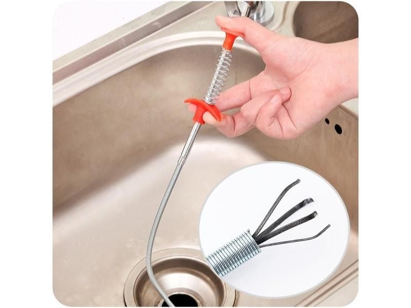 Spring Pipeline Dredge Hook Cleaner Gripper Grabber Pickup Flexible Drain Clog Carousel 2