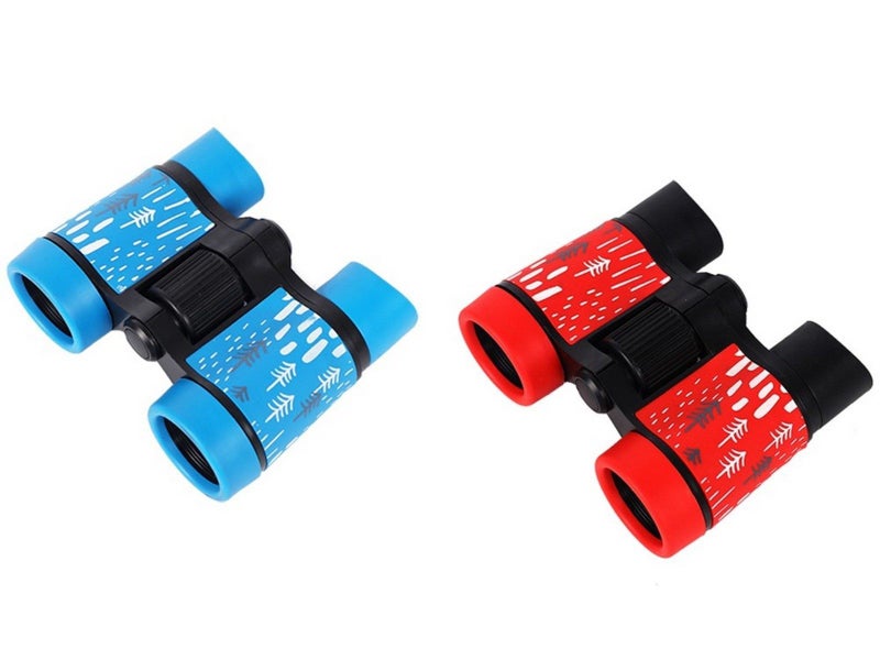2Pcs 4x30 HD Kids Binoculars Optics Binoculars Kids Toy Blue Red Carousel 1