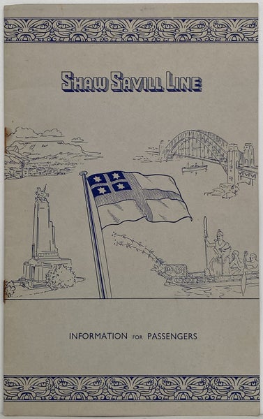 MARITIME MEMORABILIA: Shaw Savill line - Information for Passengers 1940s Carousel 1