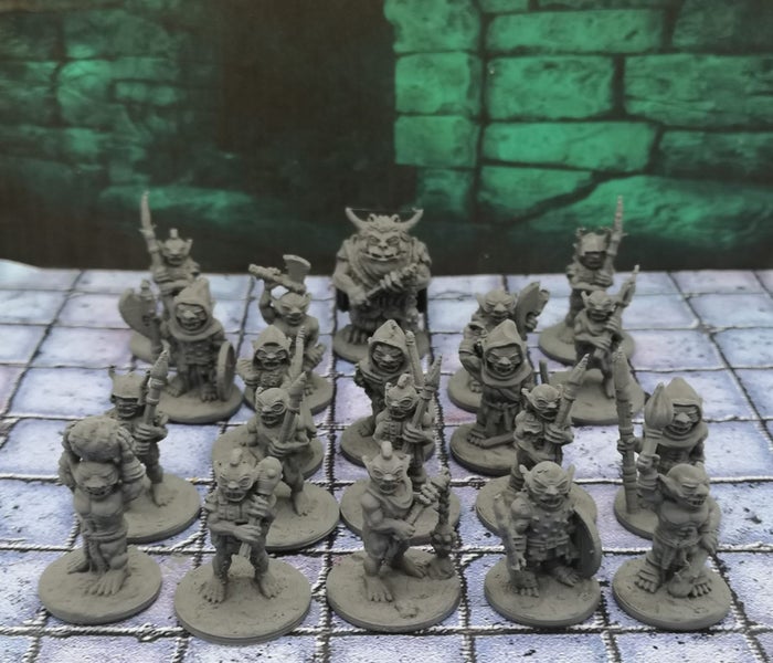 Monster Miniatures Set of 20 Goblins Dungeons and Dragons D&D dice4dungeons FDG Carousel 1