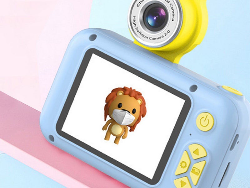 1X Kids Digital Camera 1080P HD Selfie Camera Toy with Flip Lens Blue Carousel 2