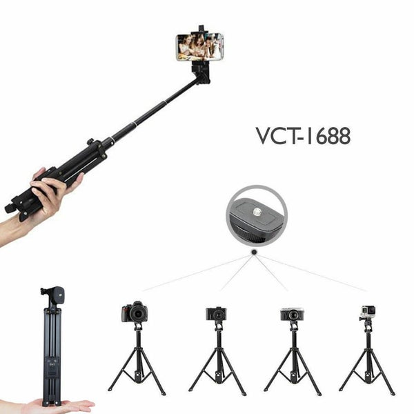 YUNTENG VCT-1688 Strong Tripod Selfie Stick +Bluetooth Remote for iPhone Samsung62994465855107113