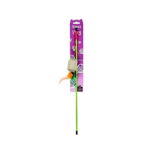ALLPET Cat Toy Teaser Wand Cardboard Roller With Feather Carousel 1