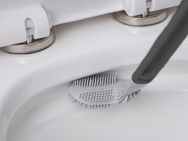 2Pcs Wall Mounted Toilet Brush Black Long Handle Golf Toilet Cleaning Brush Carousel 2