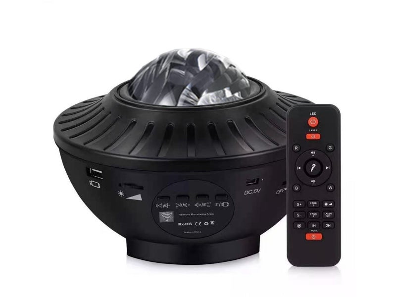 Bluetooth USB Remote Control Music Player LED Aurora Borealis Projection Lamp Carousel 6