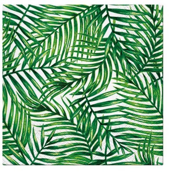 Paw Lunch Napkins 33cm Pack Of 20 | 3 Ply | Tropical Leaves Carousel 1