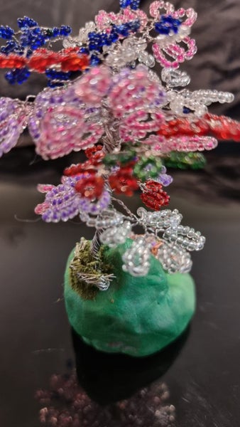 Copper Wire Tree All Seasons, colourful tree, Handmade Gift Carousel 10