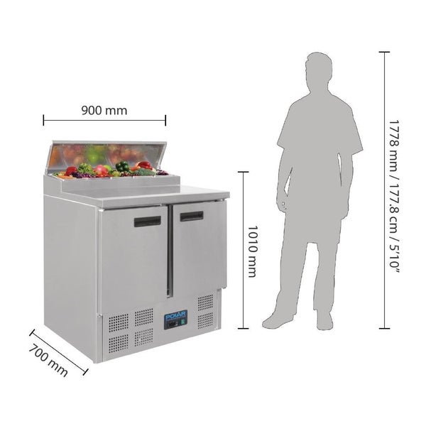 Polar G-Series Pizza Prep Counter Fridge 254Ltr Carousel 2