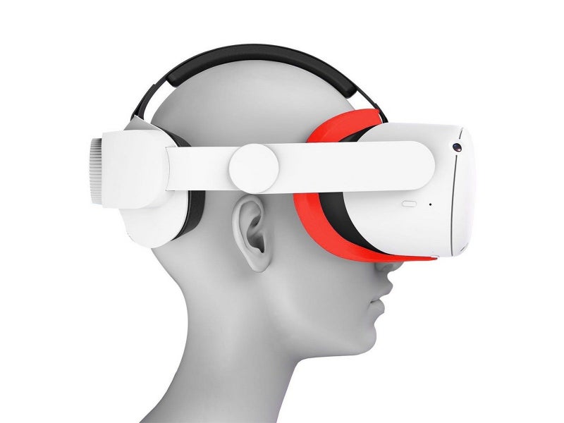 VR Silicone Face Cover Lens Cover with Joystick Cover for Oculus Quest 2 Red Carousel 4