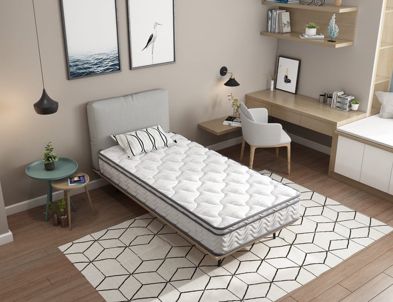 ZARA QUEEN-KING SINGLE BUNKS WHITE COLOUR+ MATTRESSES Carousel 3