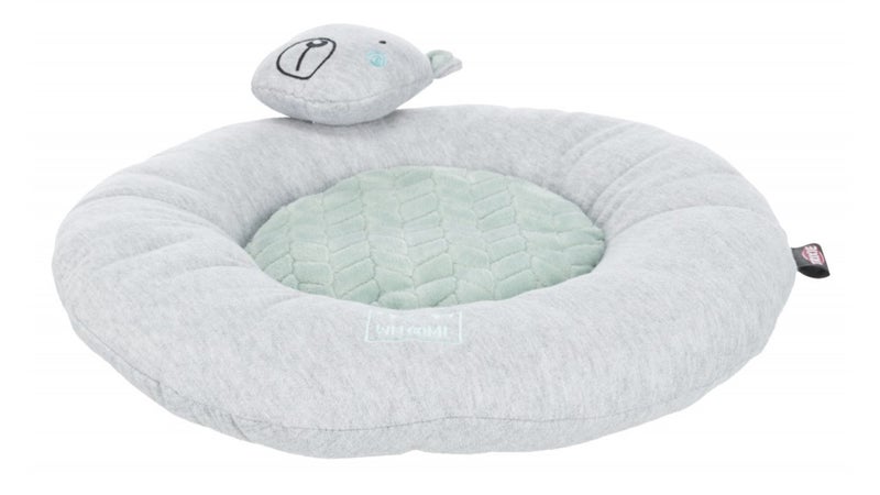 Trixie Junior Lying Mat Bear Cat Small Dog Bed 40cm Grey/Mint Carousel 2