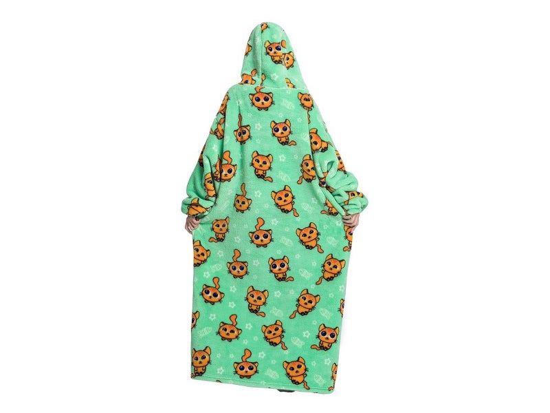 XL Unisex Hooded Blanket Wearable Blanket Oversized Hoodie Blanket Green Carousel 2