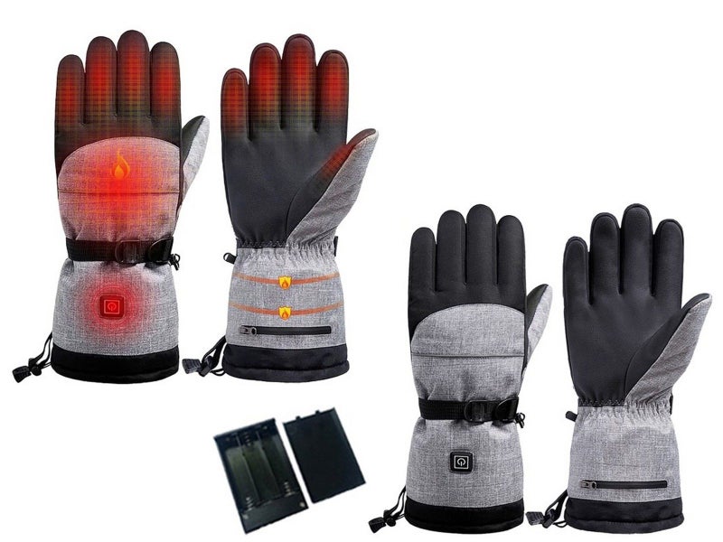 2 Pairs Adult Heated Winter Gloves Battery Operated Warm Ski Cycling Gloves Carousel 1