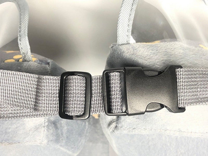 S Inflatable Dog Cone Pet Recovery Donut Collar with Anti Licking Baffle Grey Carousel 5