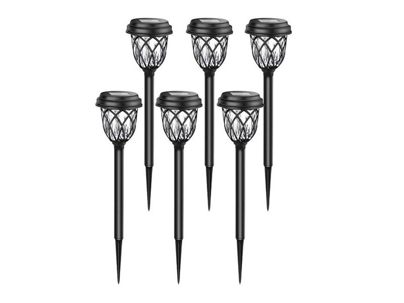 6Pcs Solar Powered Lights Outdoor Pathway Lights Garden Decor Lamps White Lights Carousel 2