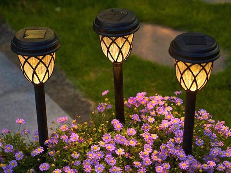 6Pcs Solar Powered Lights Outdoor Pathway Lights Garden Decor Lamps Warm Lights Carousel 1