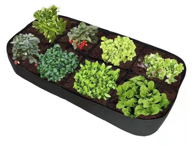 1 X 8 Grids Felt Grow Bag Garden Plant Seedling Bags Vegetable Planting Pouch Carousel 1